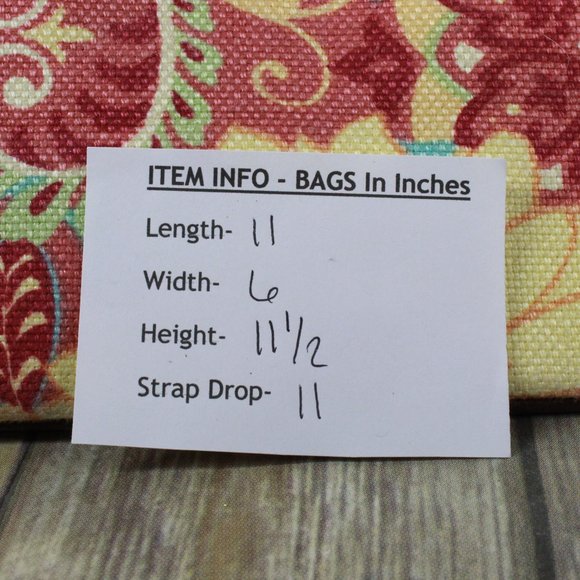 Spartina Pink Floral Canvas Brown Leather Trim Lined Shoulder Bag Size OS - Picture 12 of 12